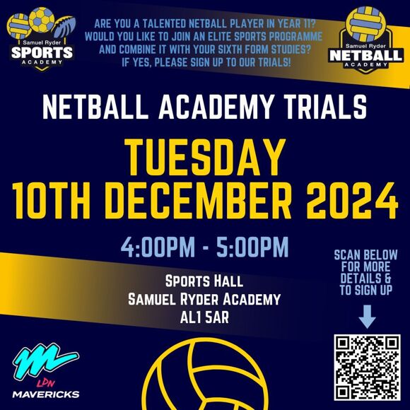 Netball academy trials 10122024