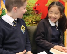 Laughing reading